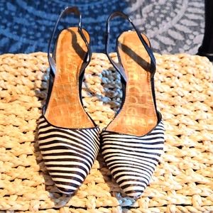 Sam Edleman Zebra Sling Back Heels